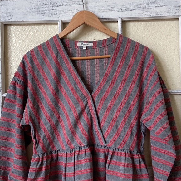 Madewell Red and Gray Striped Garment - Picture 1 of 5